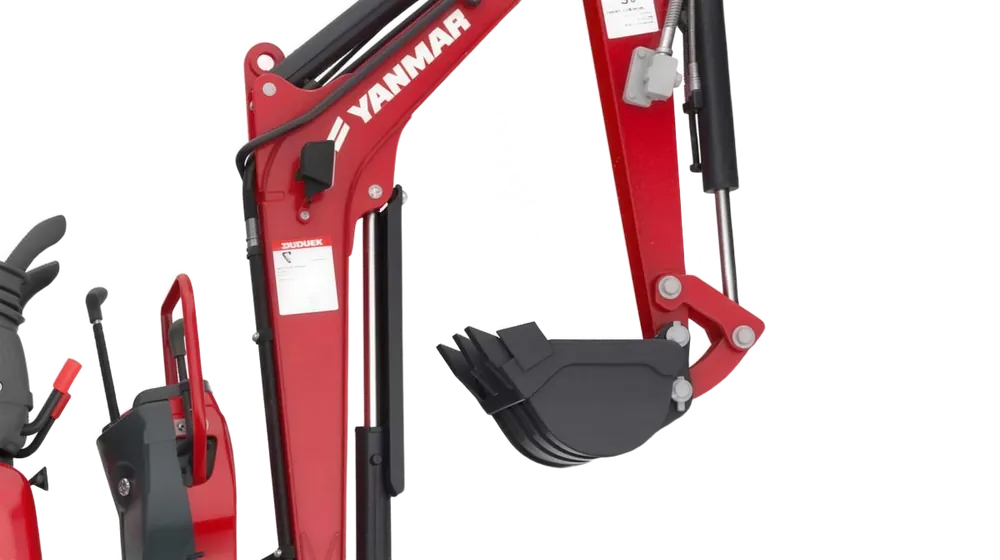 Balde y hoja topadora de la miniexcavadora Yanmar ViO12