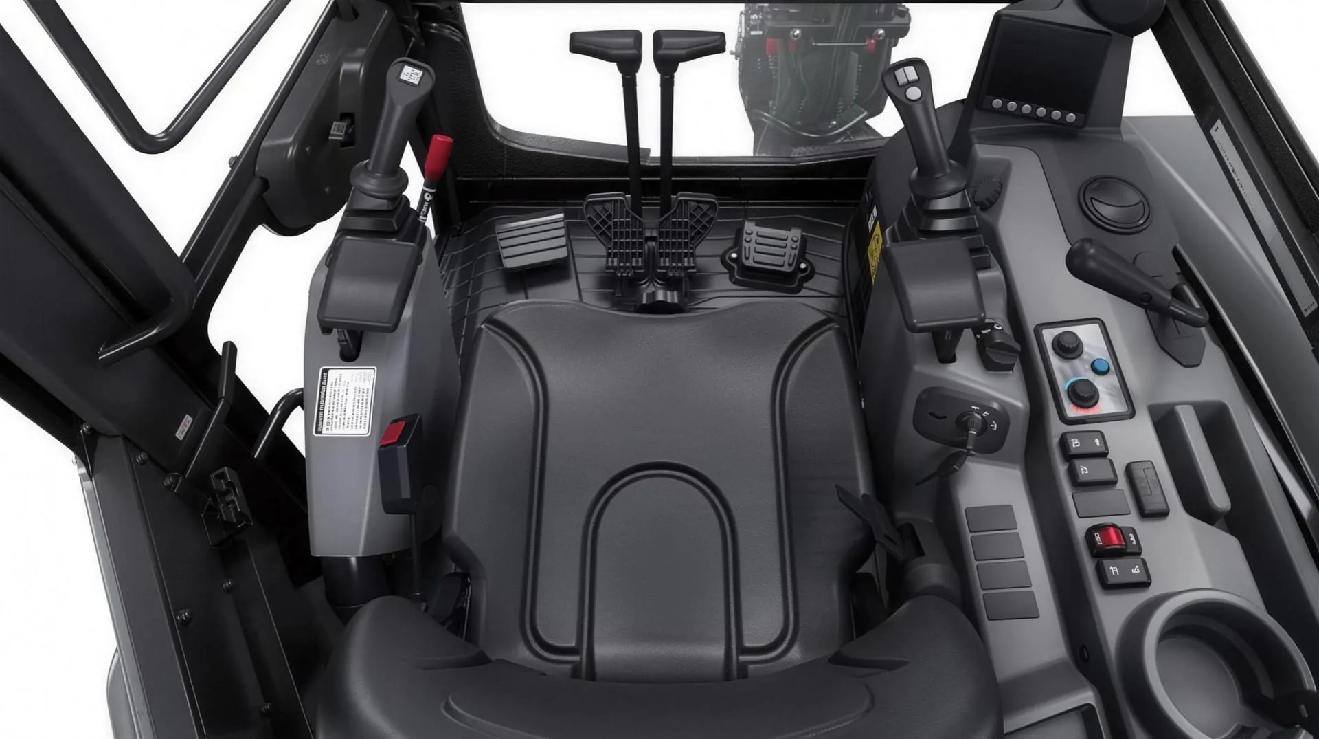 Cabina cerrada con aire acondicionado de la miniexcavadora Yanmar ViO35